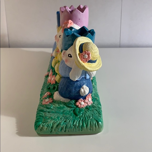 Easter Bunny Candlestick Holder Decor Rabbit Hare - Picture 2 of 8